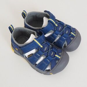 KEEN Newport H2 Kids Sandals Size 6 Toddler Blue Yellow Water Shoes